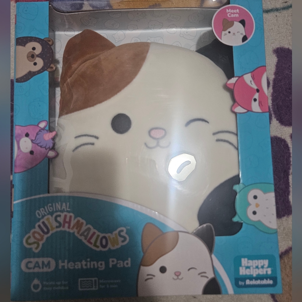 NIB Squishmallows Cam The Cat 🐈 Heating Pad Plush By Happy Helpers 10.5" - Picture 2 of 3